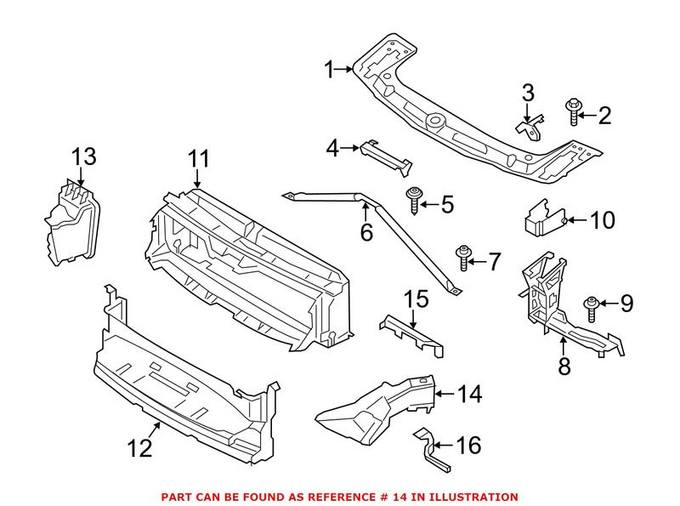 BMW Brake Air Duct - Front Driver Left 51748054229